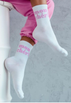 Skarpetki Mon Cheri biało-różowe