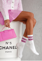 Skarpetki Sweet Panther biało-różowe