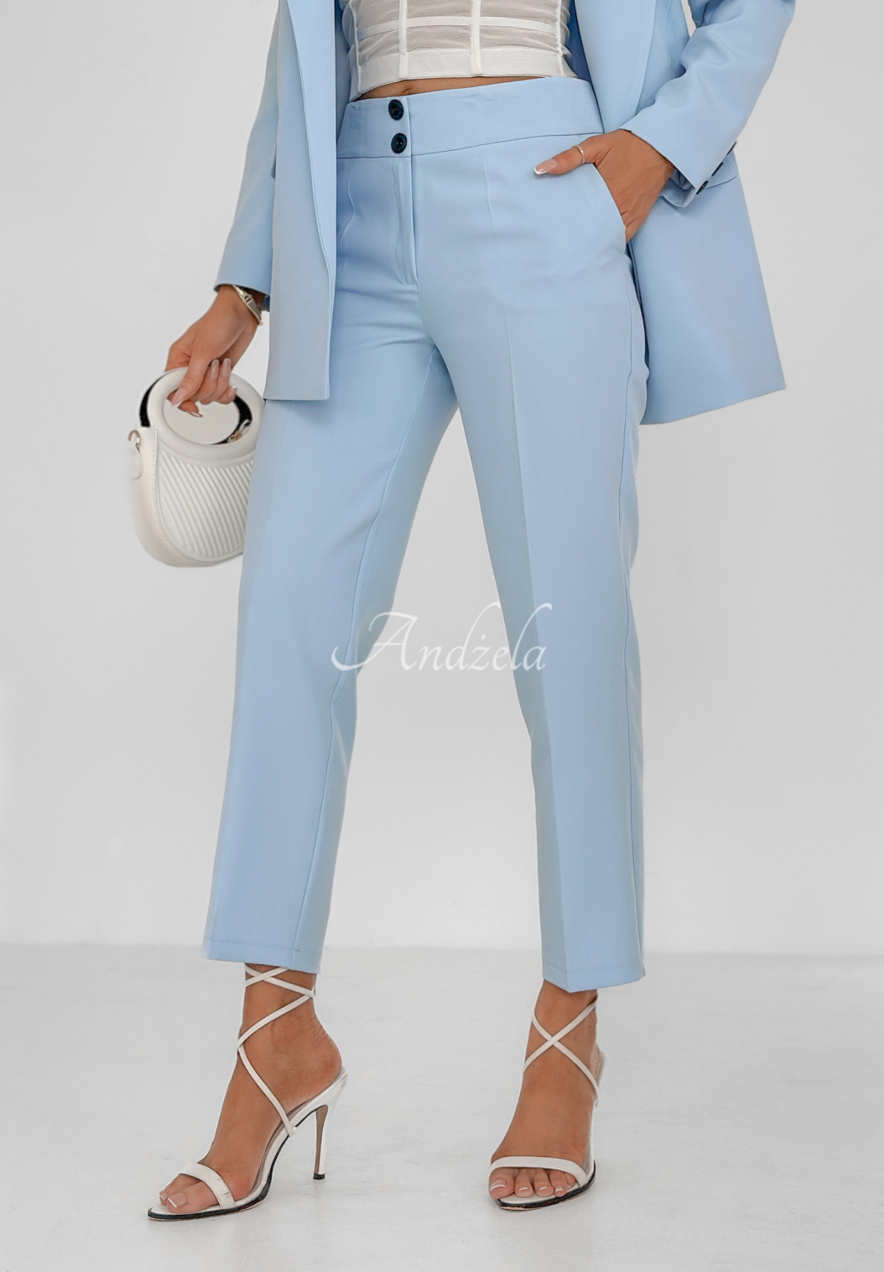 Elegant cigarette pants Runway Ready blue