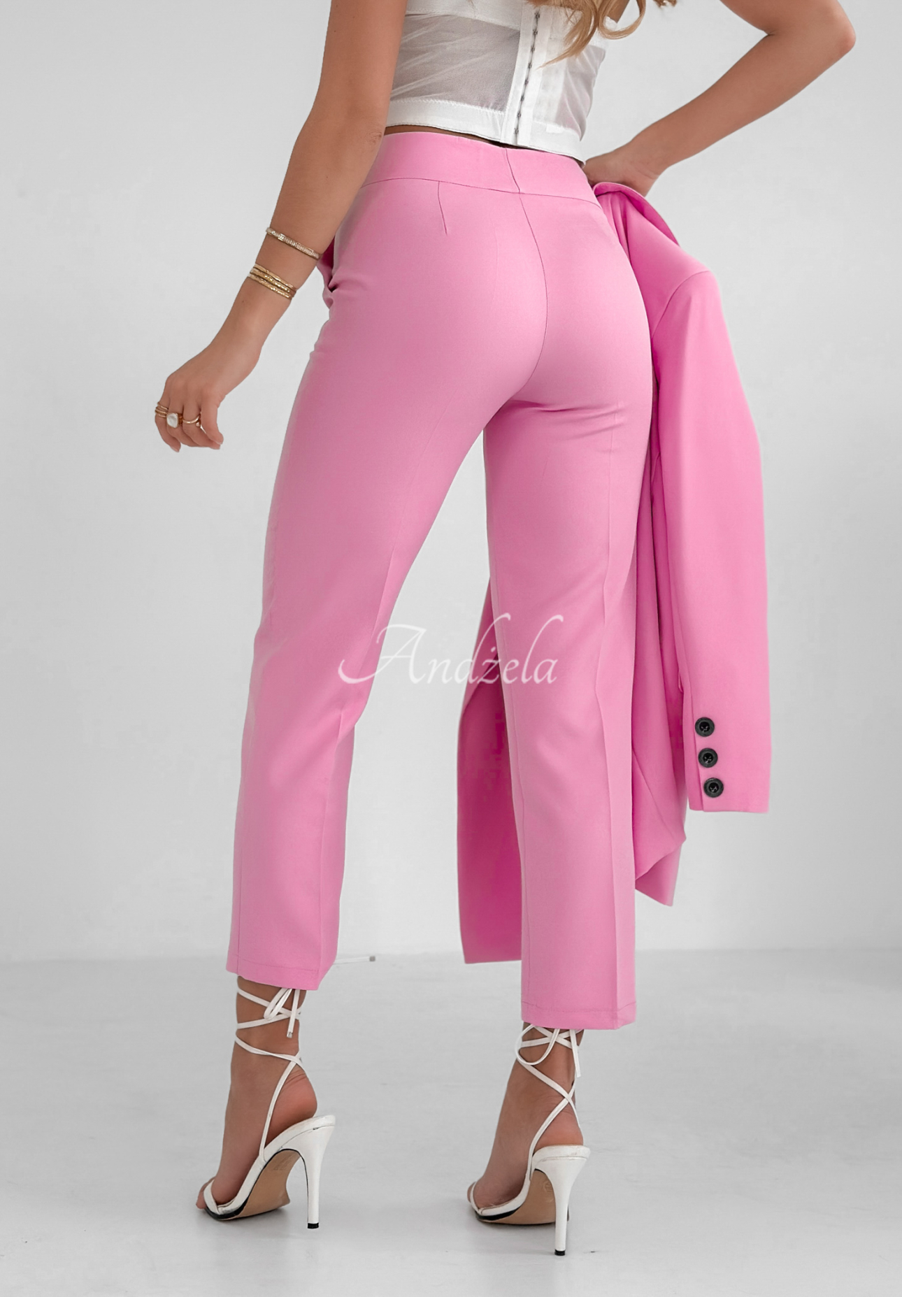 Elegant Runway Ready light pink cigarette pants