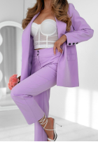 Eleganckie spodnie cygaretki Runway Ready liliowe