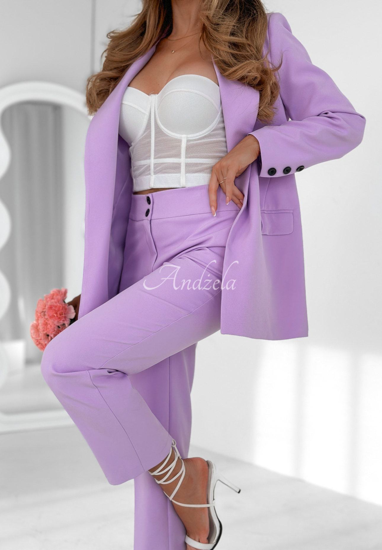 Elegant cigarette pants Runway Ready lilac