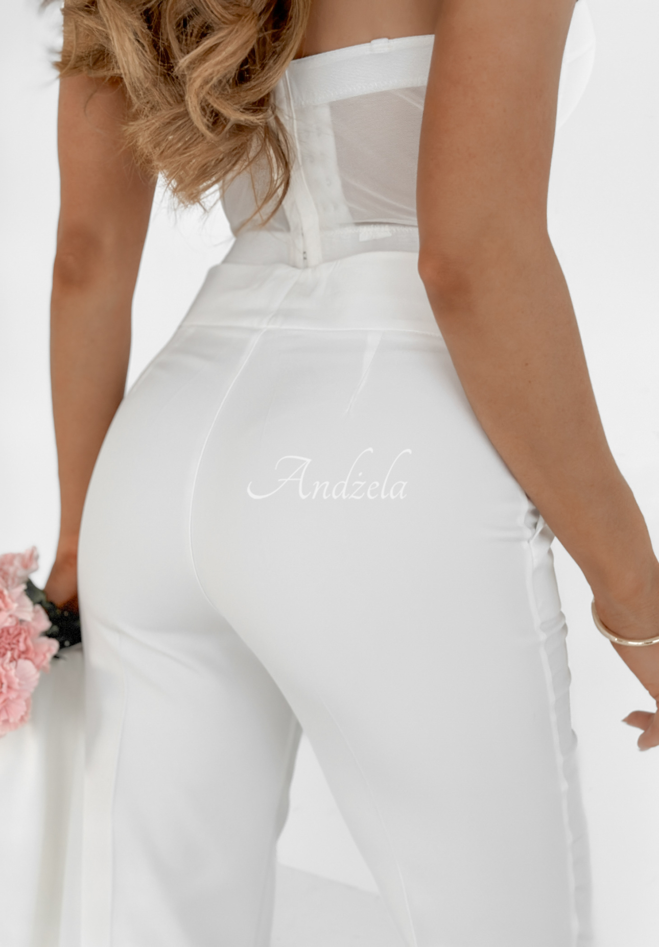 Elegant cigarette pants Runway Ready ecru