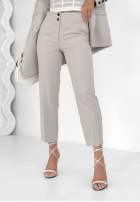 Eleganckie spodnie cygaretki Runway Ready szare