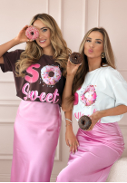 Satynowa spódnica maxi Seductive Silks różowa