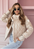 Krótka pikowana kurtka Touch Of Spring beżowa