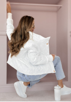 Krótka pikowana kurtka Touch Of Spring ecru