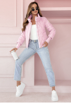Krótka pikowana kurtka Touch Of Spring różowa
