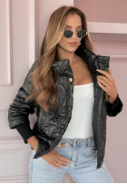 Krótka pikowana kurtka Touch Of Spring czarna