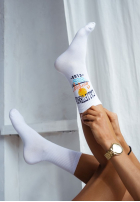 Długie skarpetki California Club białe