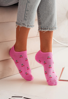 Cherry Lemonade pink socks