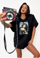 T-shirt z nadrukiem La Milla Girl Boss czarny