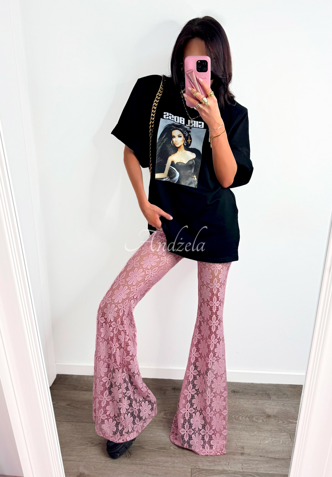 La Milla The Girl Boss black printed t-shirt