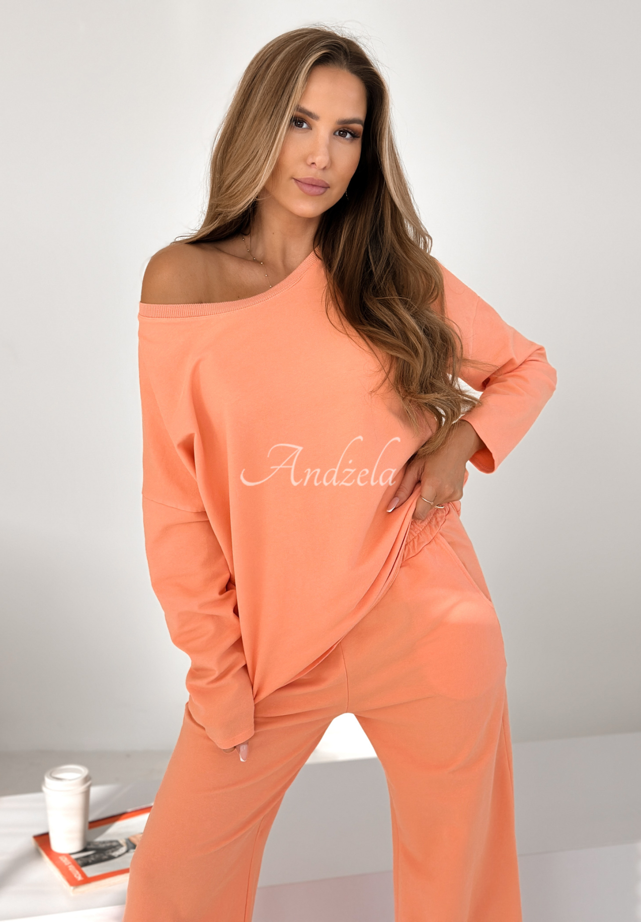 Set of blouse and pants Play Your Game orange