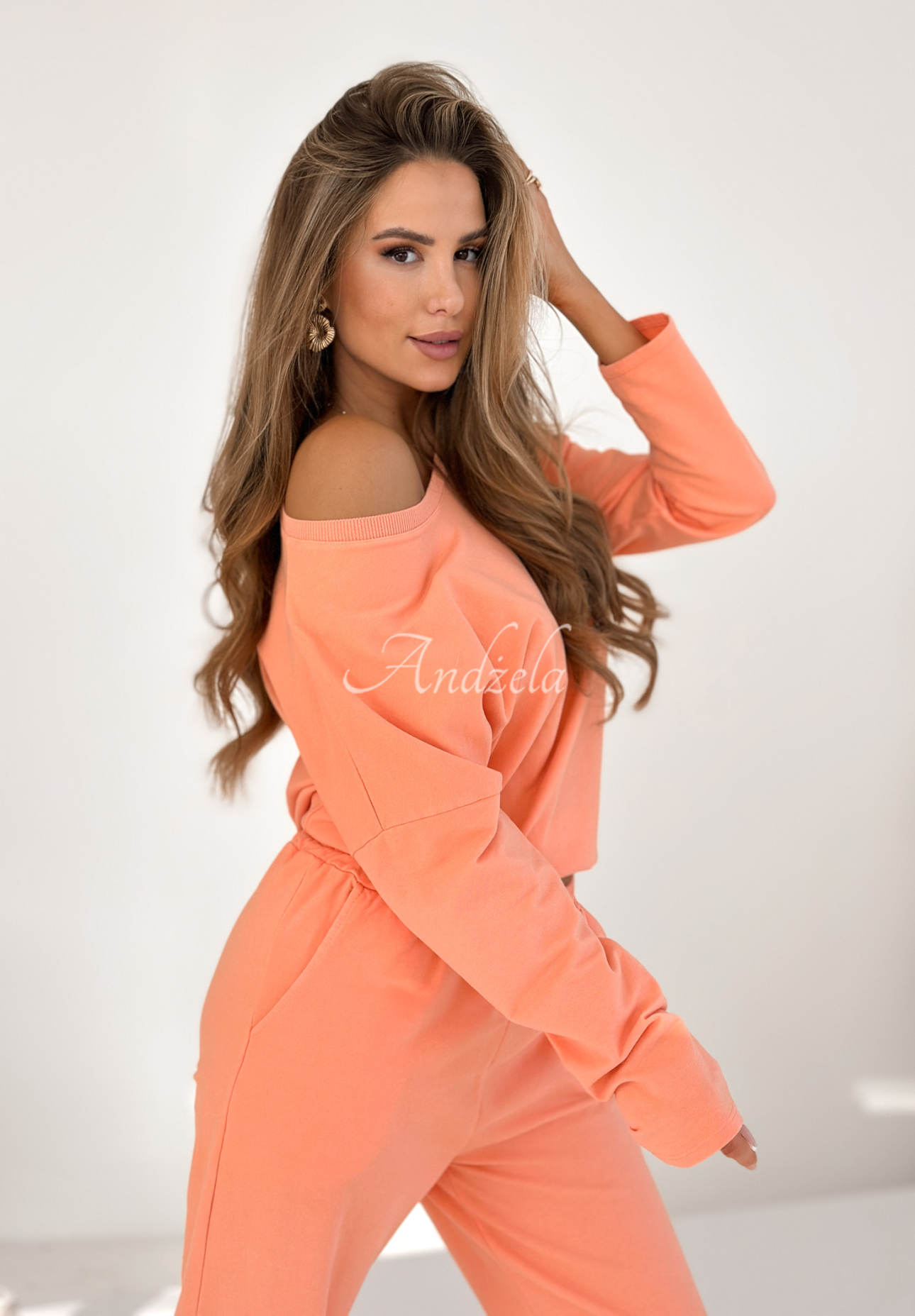 Set of blouse and pants Play Your Game orange