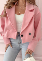 Krótki płaszcz The Decent pudrowy róż