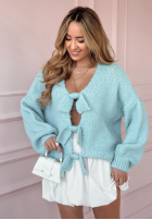 Short sweater with bows Sensitive Touch blue