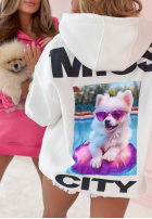 Bluza z nadrukiem MC Pool Party ecru