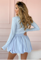 Wzorzysta bluzka Think Happy błękitna