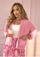 Short cardigan with pockets Sunny Mornings pink