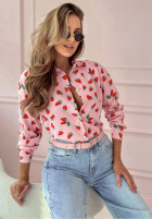 Koszula w truskawki Strawberry Lemonade różowa