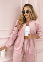 Welurowy komplet Better Later pudrowy róż