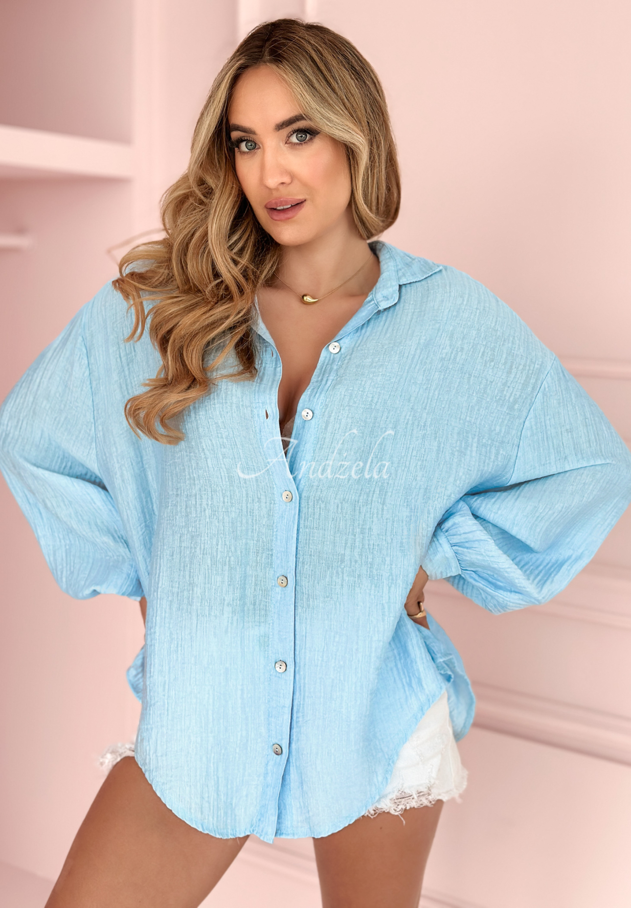 Forever June blue shirt