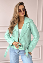 Skórzana ramoneska Spring Break miętowa