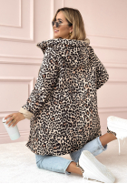 Dwustronna kurtka w panterkę You Have Time beżowa