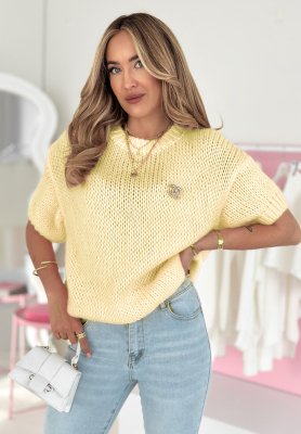 Sweter oversize Made To Be Mine bananowy