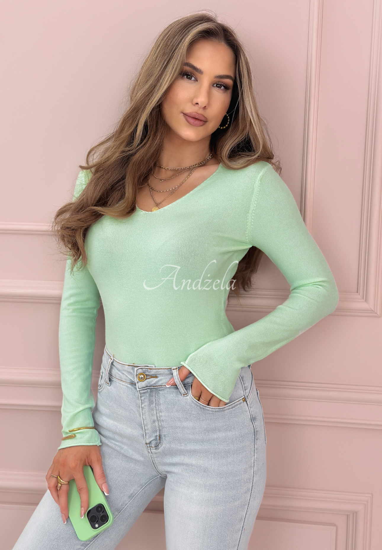 Selavi lightweight mint sweater