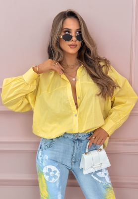 Koszula oversize Caletilla bananowa