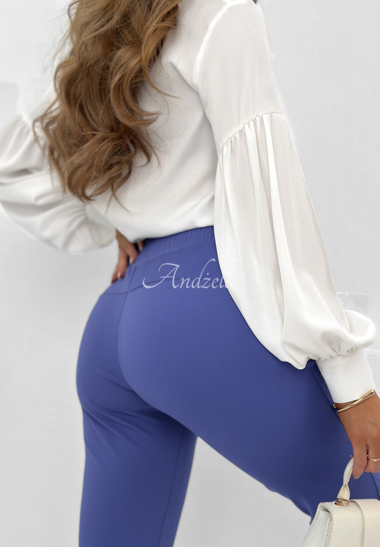 Pretty On Point cornflower fabric pants