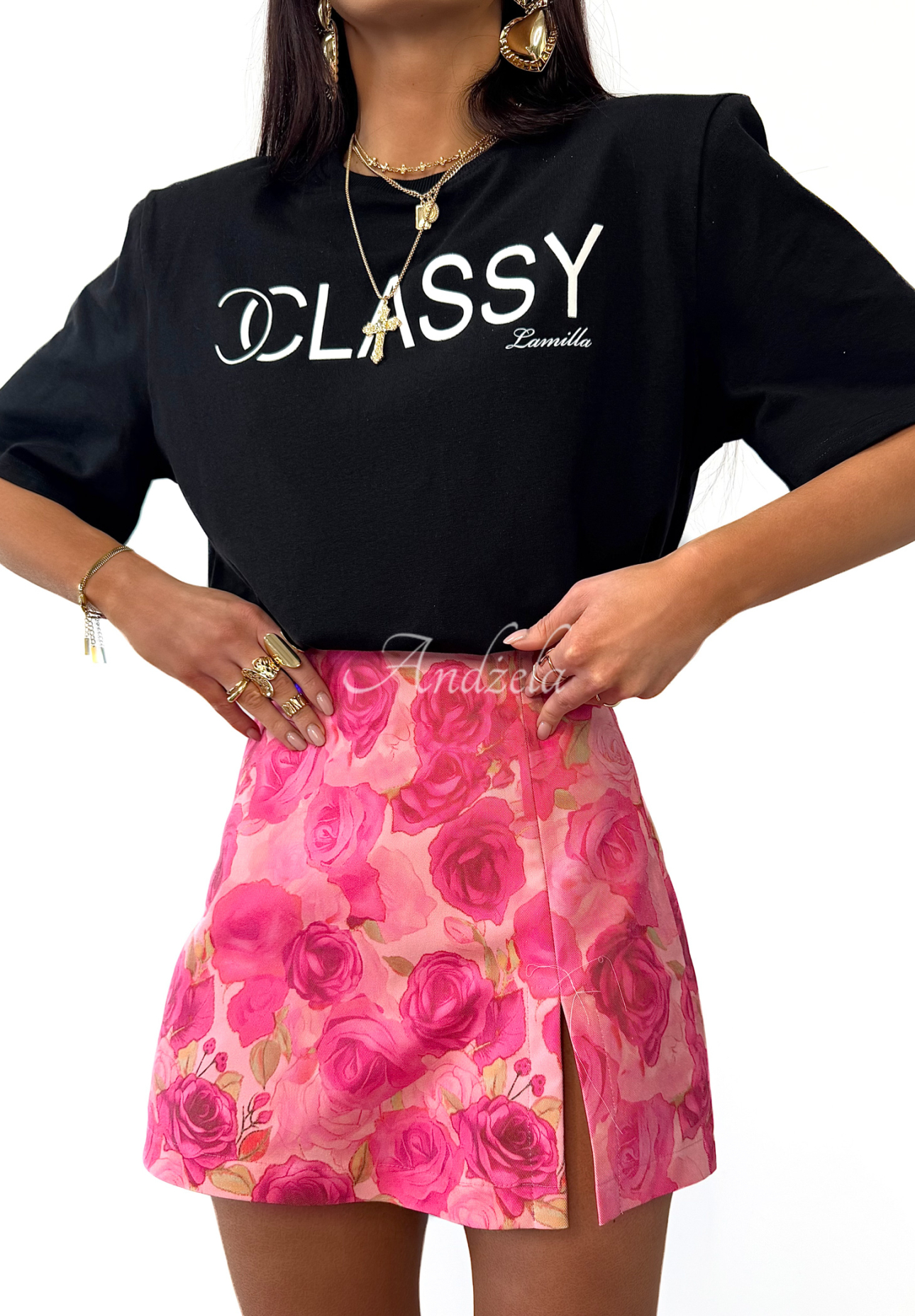 La Milla Peony Blessings pink floral skirt-shorts in roses