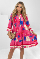 Wzorzysta sukienka Magnala Fleur różowa