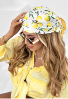 Wzorzysta apaszka w cytrynki Lemon Squeeze żółta