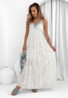 Sukienka maxi na ramiączkach Summer Heat biała