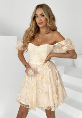 Tulle mini dress with buffets Like A Flower vanilla