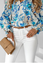 Spodnie jeansowe skinny Halfway There białe