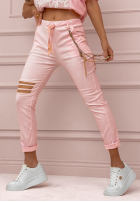 Material pants You Are Beautiful pink