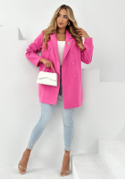 Płaszcz dwurzędowy Avalon różowy