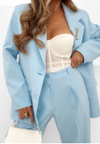 Eleganckie spodnie wide leg My Necessity błękitne