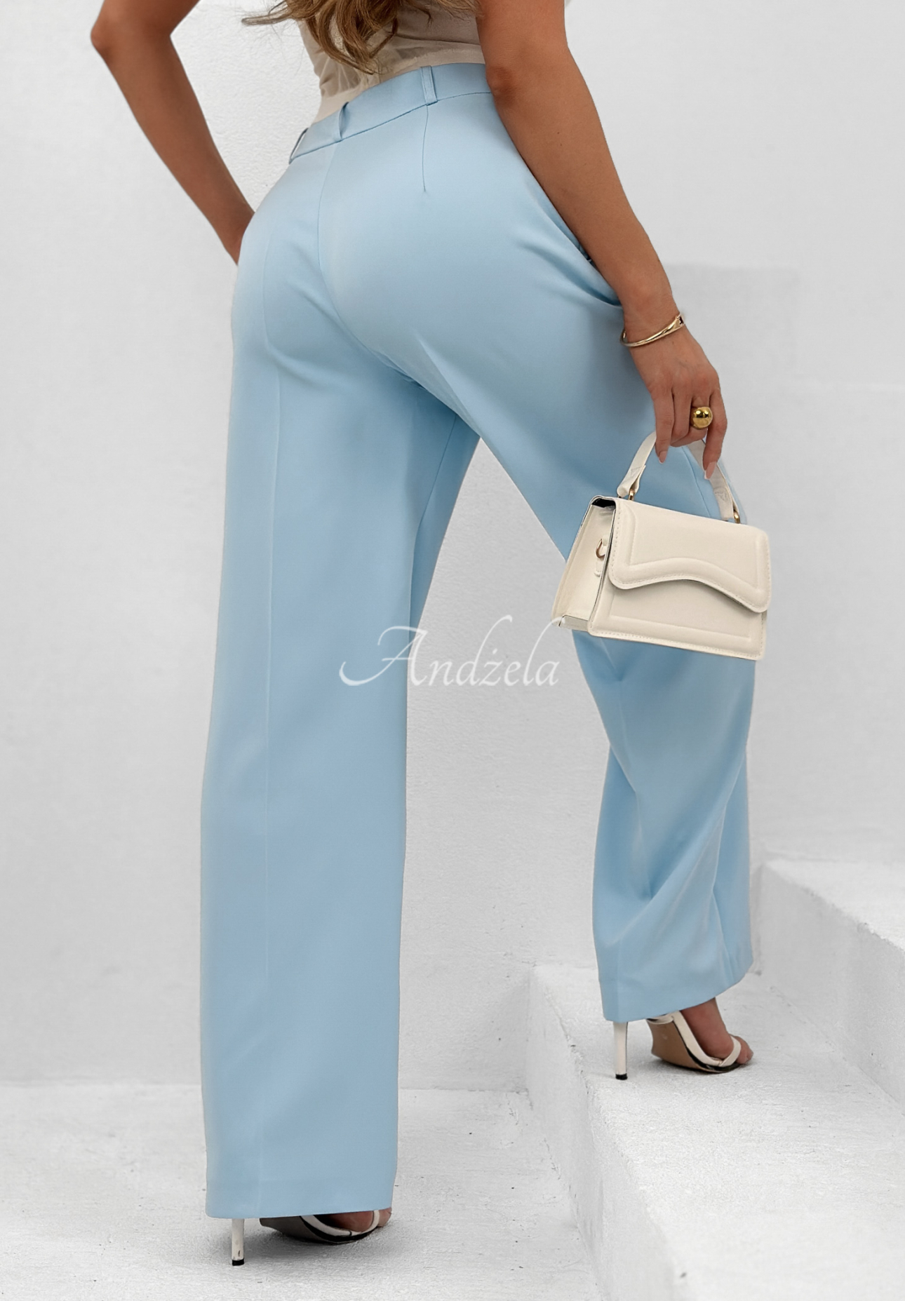 Elegant wide leg pants My Necessity blue