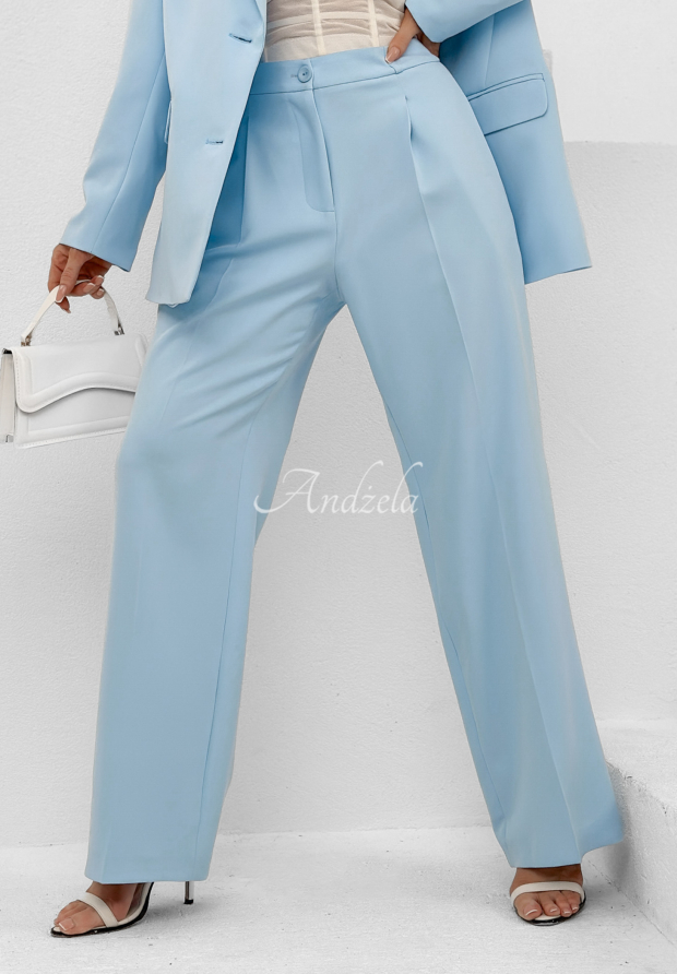 Eleganckie spodnie wide leg My Necessity błękitne