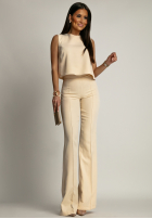 Eleganckie spodnie dzwony La Milla Always Remember ciemnobeżowe
