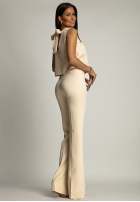 Eleganckie spodnie dzwony La Milla Always Remember ciemnobeżowe