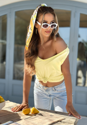 Sea And Me neckline top in banana