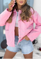 Pikowana kurtka Well Women Win różowa