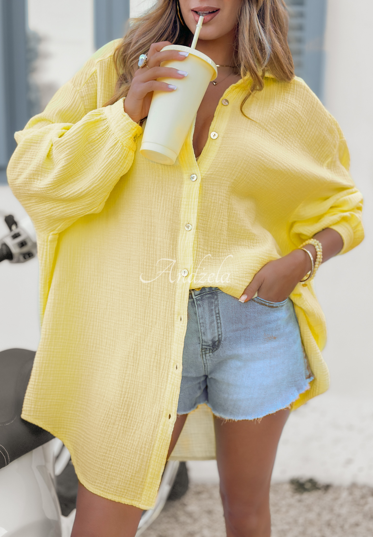 Avery muslin banana shirt