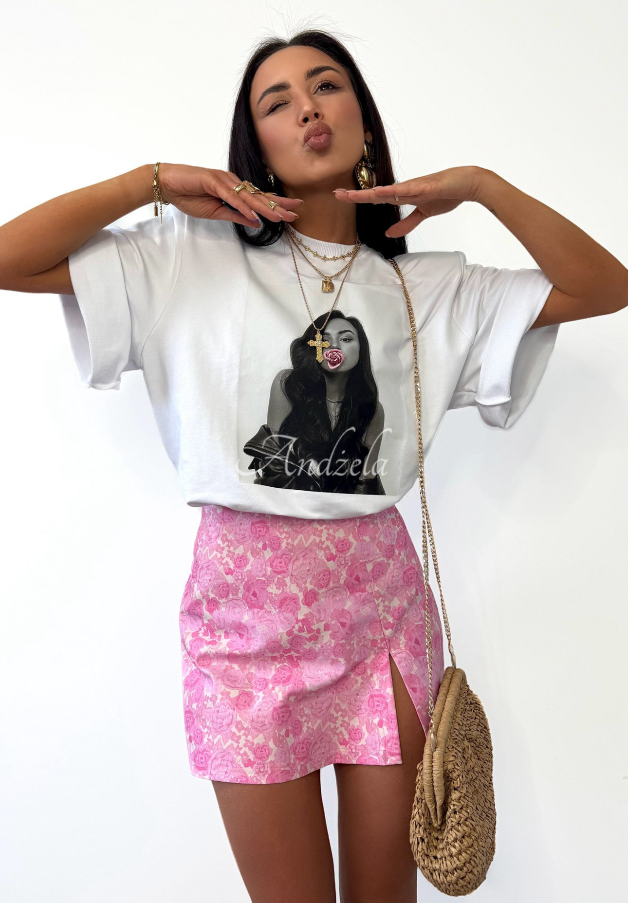 La Milla Peony Blessings floral skirt-shorts powder pink